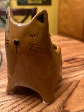 Square Cat Pottery Planter by Hills Imports Inc.